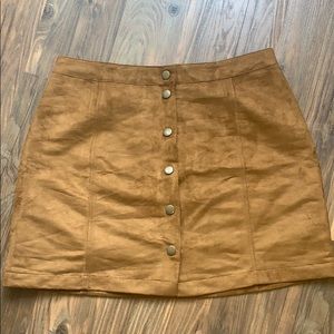 Brown Buttoned Down Skirt